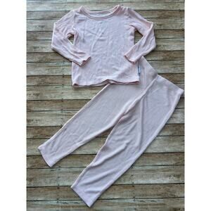 Milk & Coco Light Pink Bamboo Waffle Pajamas 4T
